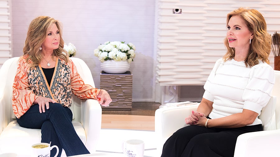 Laurie Crouch and Victoria Osteen on Better Together set