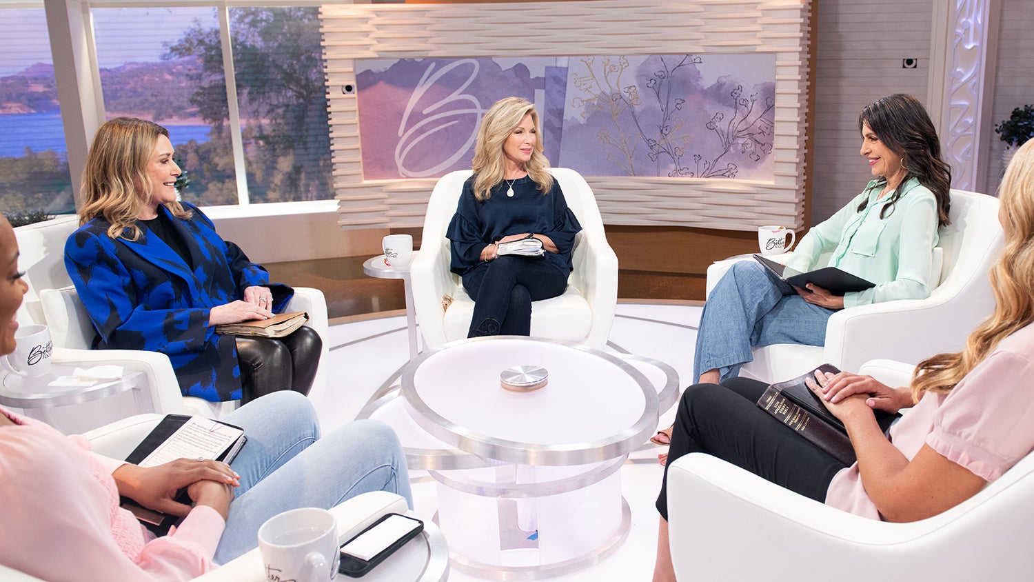 Laurie Crouch, Sheila Walsh, and Lisa Bevere on Better Together Set